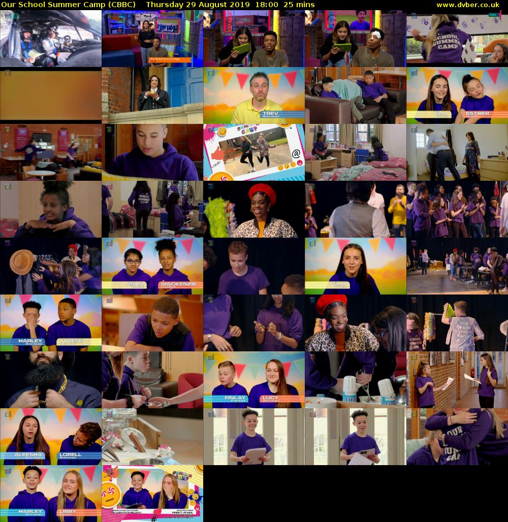Our School Summer Camp (CBBC) Thursday 29 August 2019 18:00 - 18:25