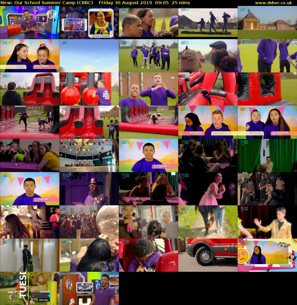 Our School Summer Camp (CBBC) Friday 30 August 2019 09:05 - 09:30