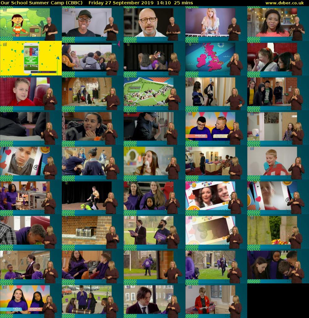 Our School Summer Camp (CBBC) Friday 27 September 2019 14:10 - 14:35