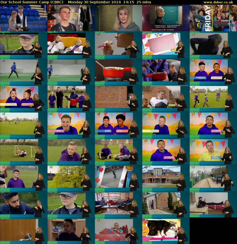 Our School Summer Camp (CBBC) Monday 30 September 2019 14:15 - 14:40