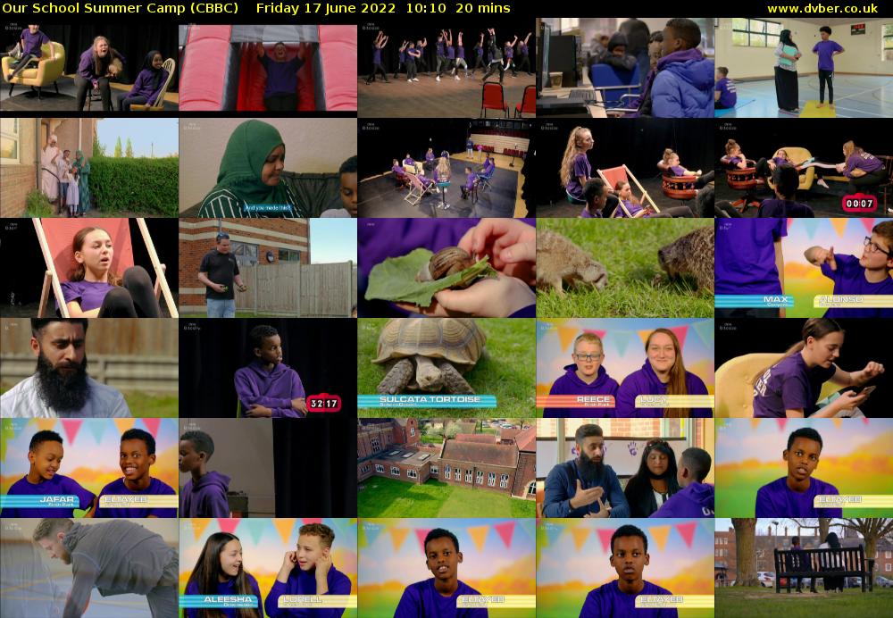 Our School Summer Camp (CBBC) Friday 17 June 2022 10:10 - 10:30