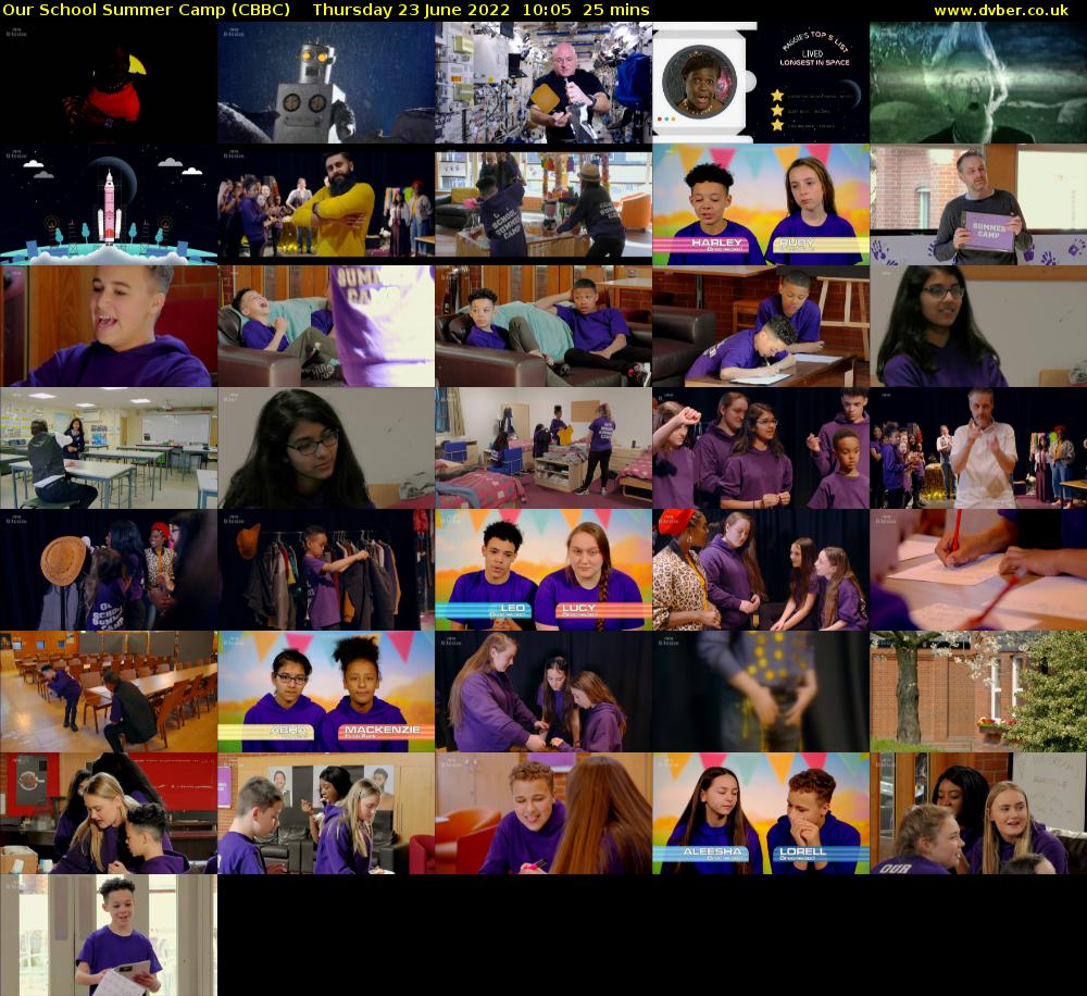 Our School Summer Camp (CBBC) Thursday 23 June 2022 10:05 - 10:30