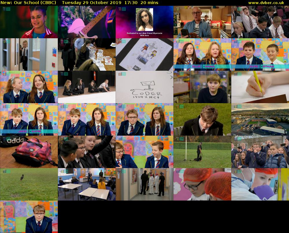 Our School (CBBC) Tuesday 29 October 2019 17:30 - 17:50