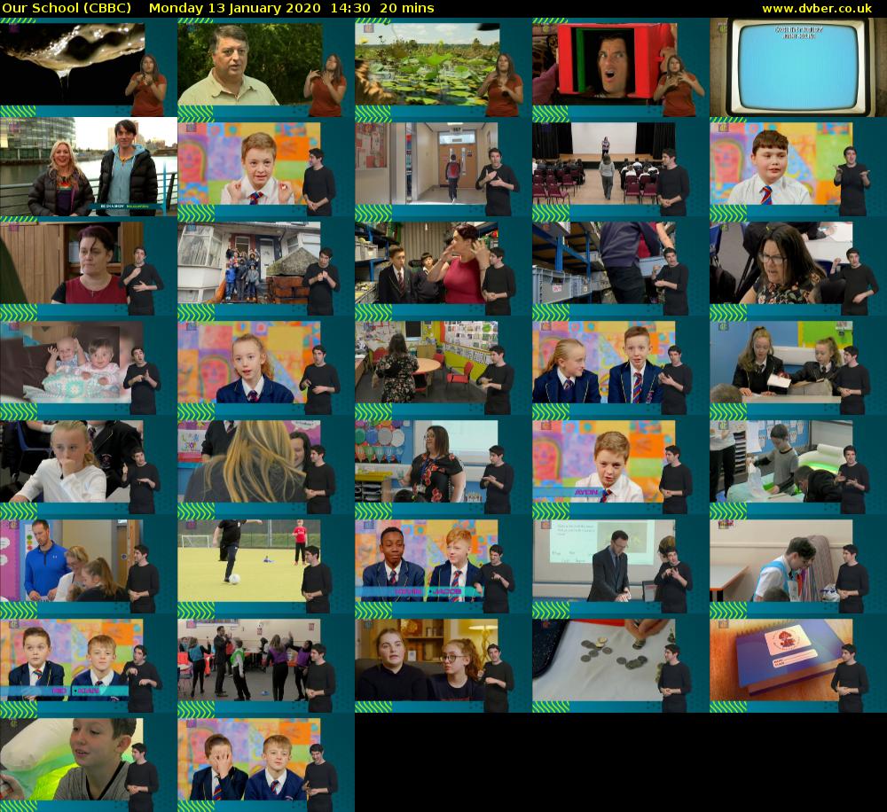 Our School (CBBC) Monday 13 January 2020 14:30 - 14:50