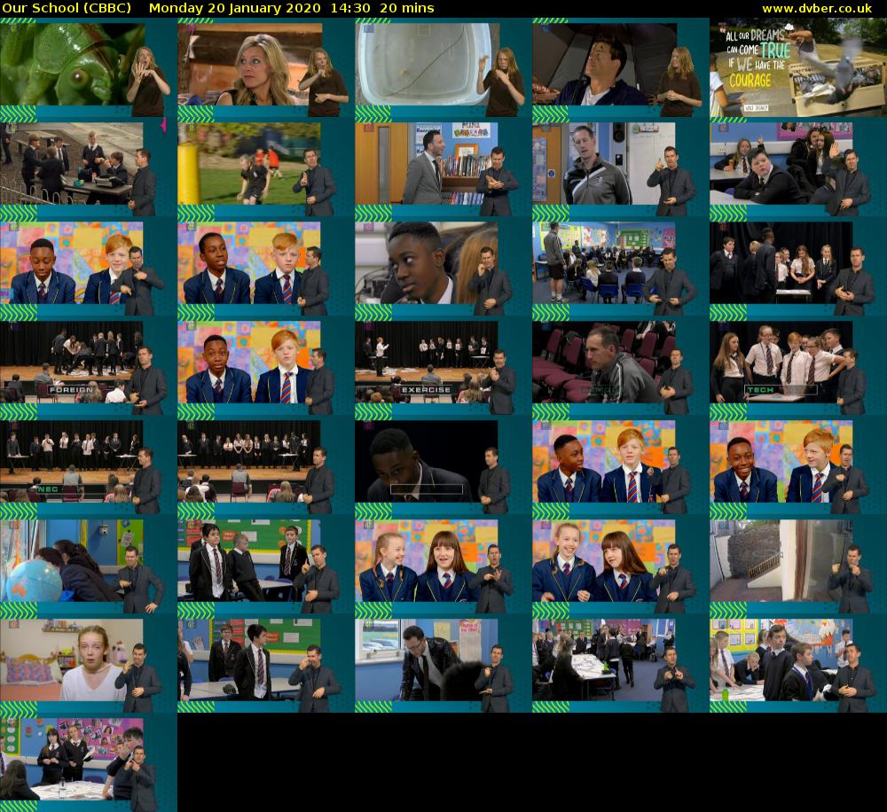Our School (CBBC) Monday 20 January 2020 14:30 - 14:50