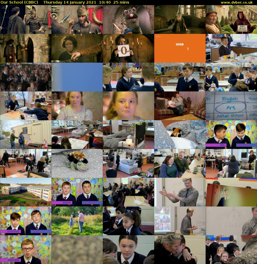 Our School (CBBC) Thursday 14 January 2021 10:40 - 11:05