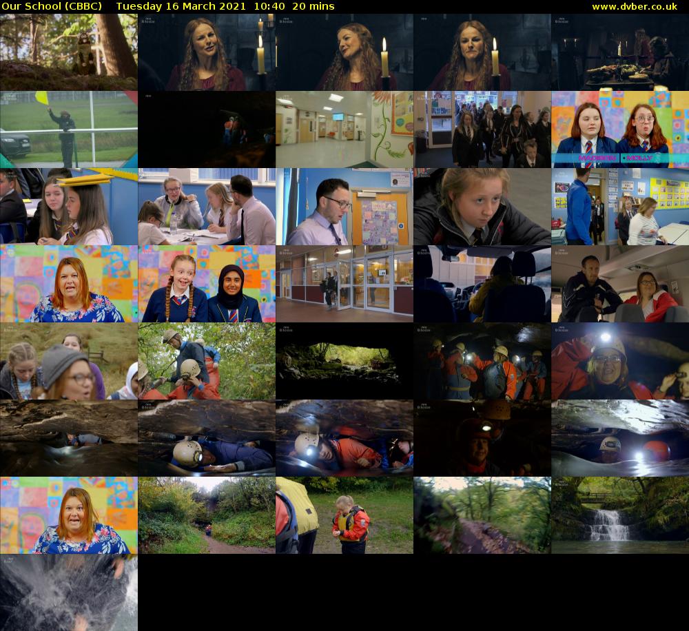 Our School (CBBC) Tuesday 16 March 2021 10:40 - 11:00