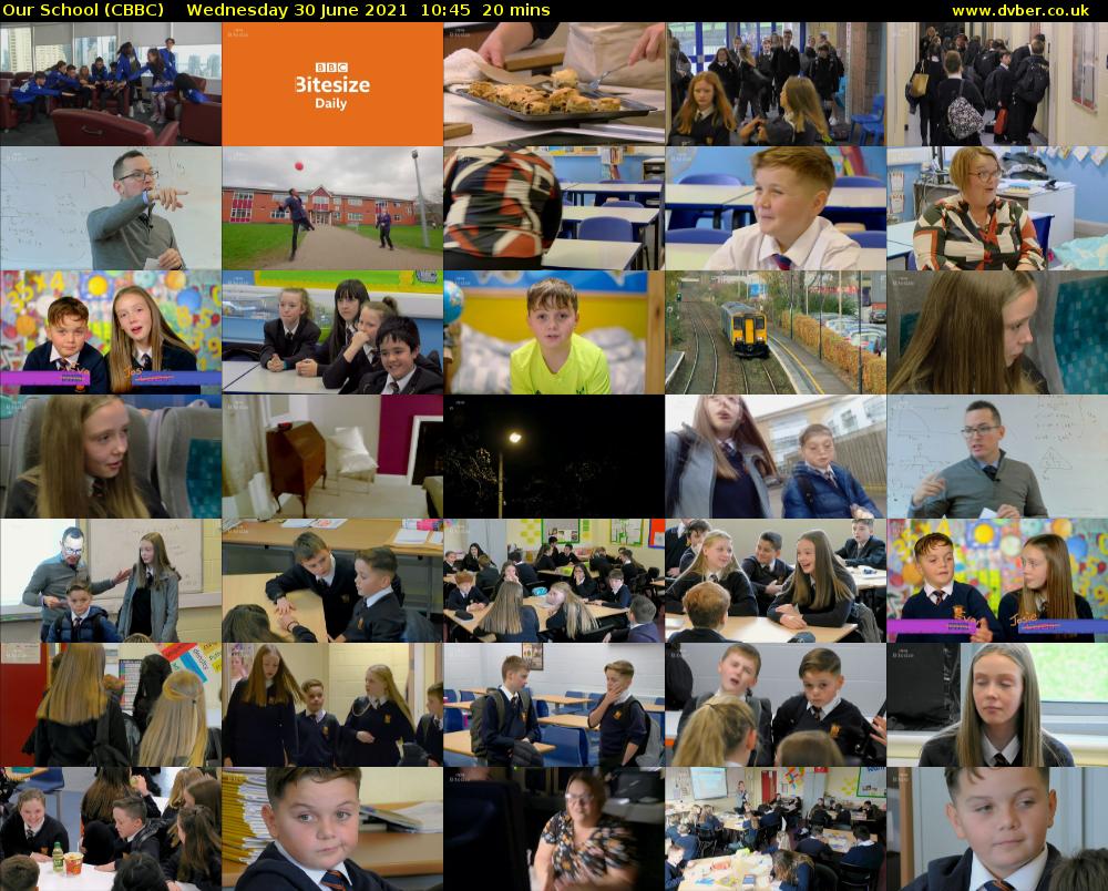 Our School (CBBC) Wednesday 30 June 2021 10:45 - 11:05