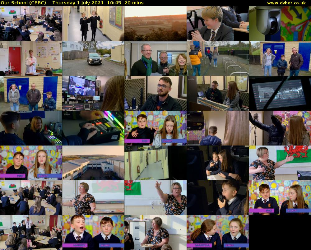 Our School (CBBC) Thursday 1 July 2021 10:45 - 11:05