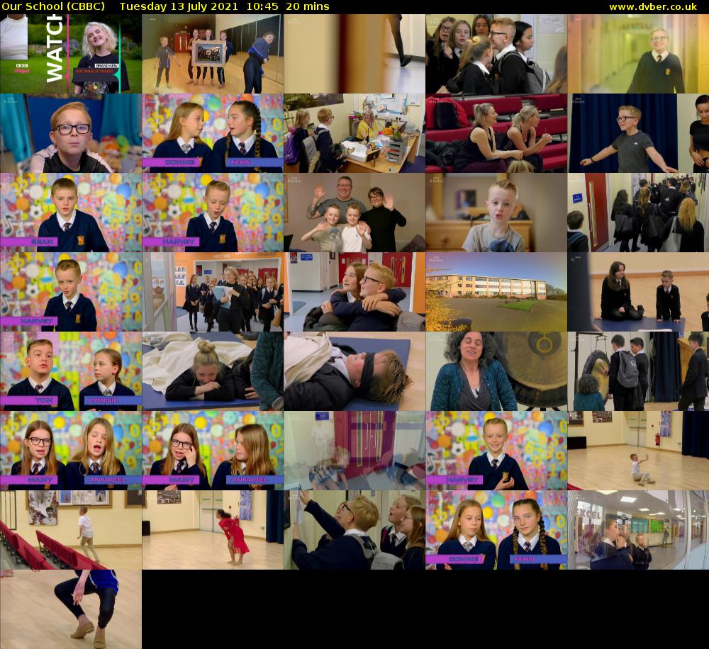 Our School (CBBC) Tuesday 13 July 2021 10:45 - 11:05