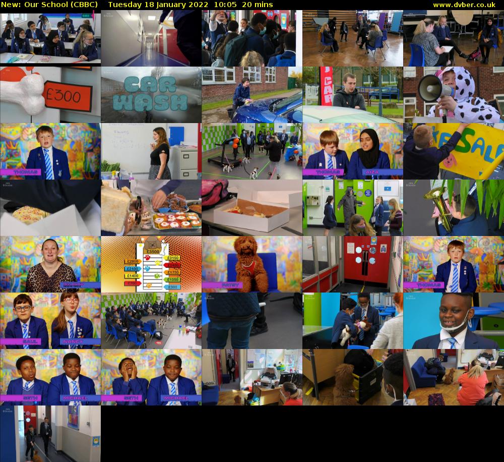 Our School (CBBC) Tuesday 18 January 2022 10:05 - 10:25