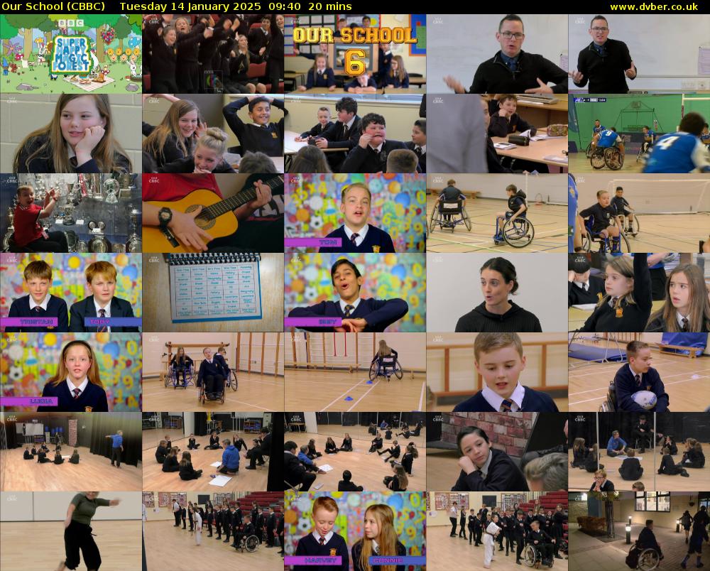 Our School (CBBC) Tuesday 14 January 2025 09:40 - 10:00