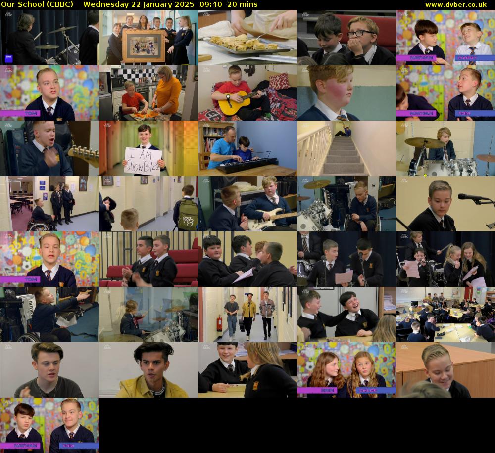 Our School (CBBC) Wednesday 22 January 2025 09:40 - 10:00
