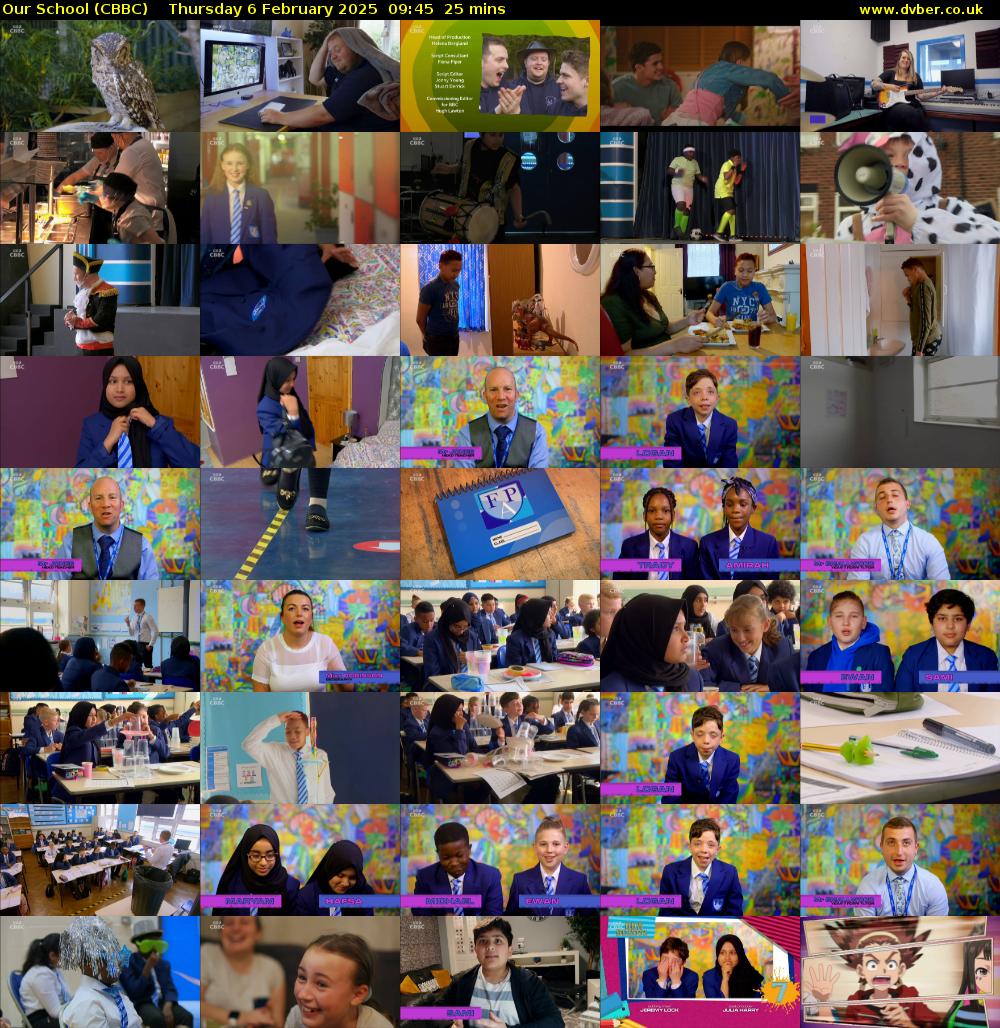 Our School (CBBC) Thursday 6 February 2025 09:45 - 10:10