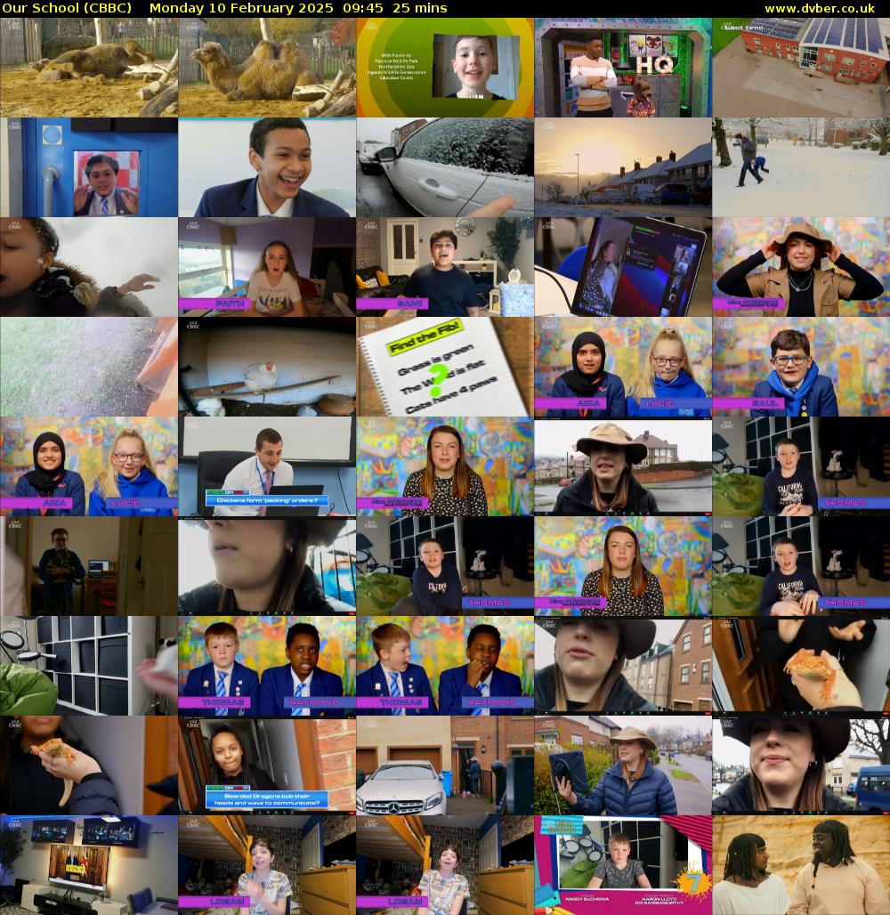 Our School (CBBC) Monday 10 February 2025 09:45 - 10:10