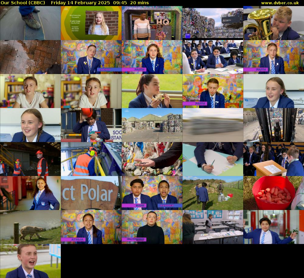 Our School (CBBC) Friday 14 February 2025 09:45 - 10:05