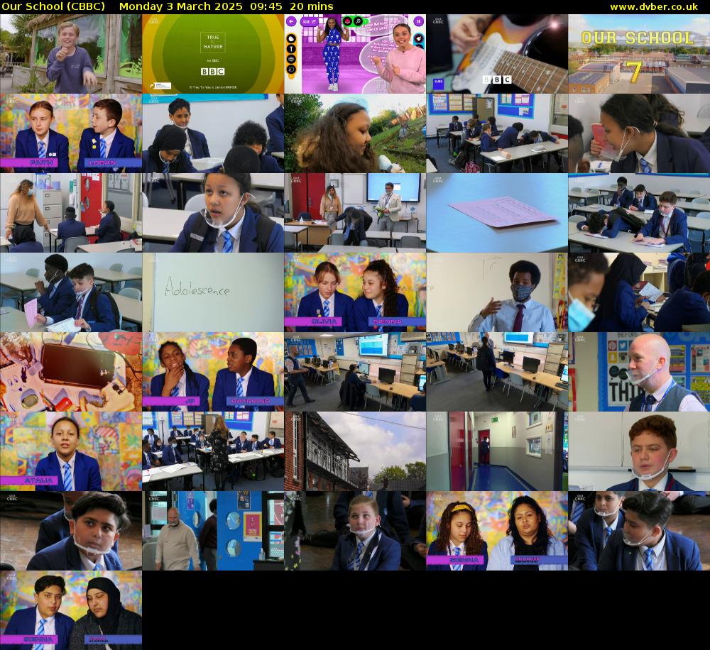 Our School (CBBC) Monday 3 March 2025 09:45 - 10:05