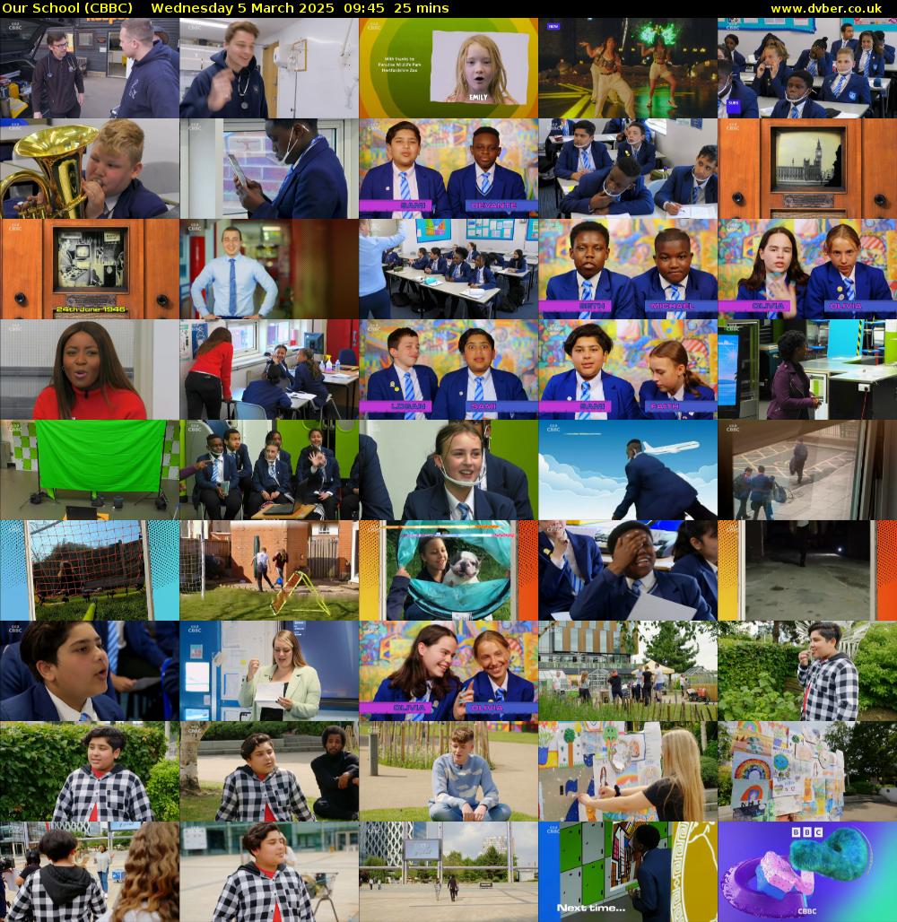 Our School (CBBC) Wednesday 5 March 2025 09:45 - 10:10