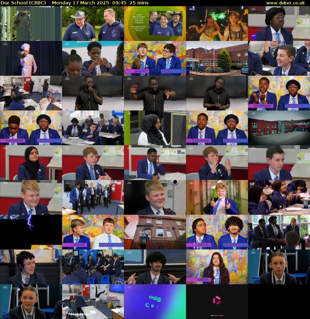 Our School (CBBC) Monday 17 March 2025 09:45 - 10:10