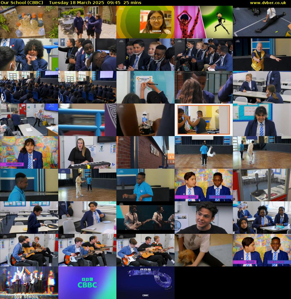 Our School (CBBC) Tuesday 18 March 2025 09:45 - 10:10