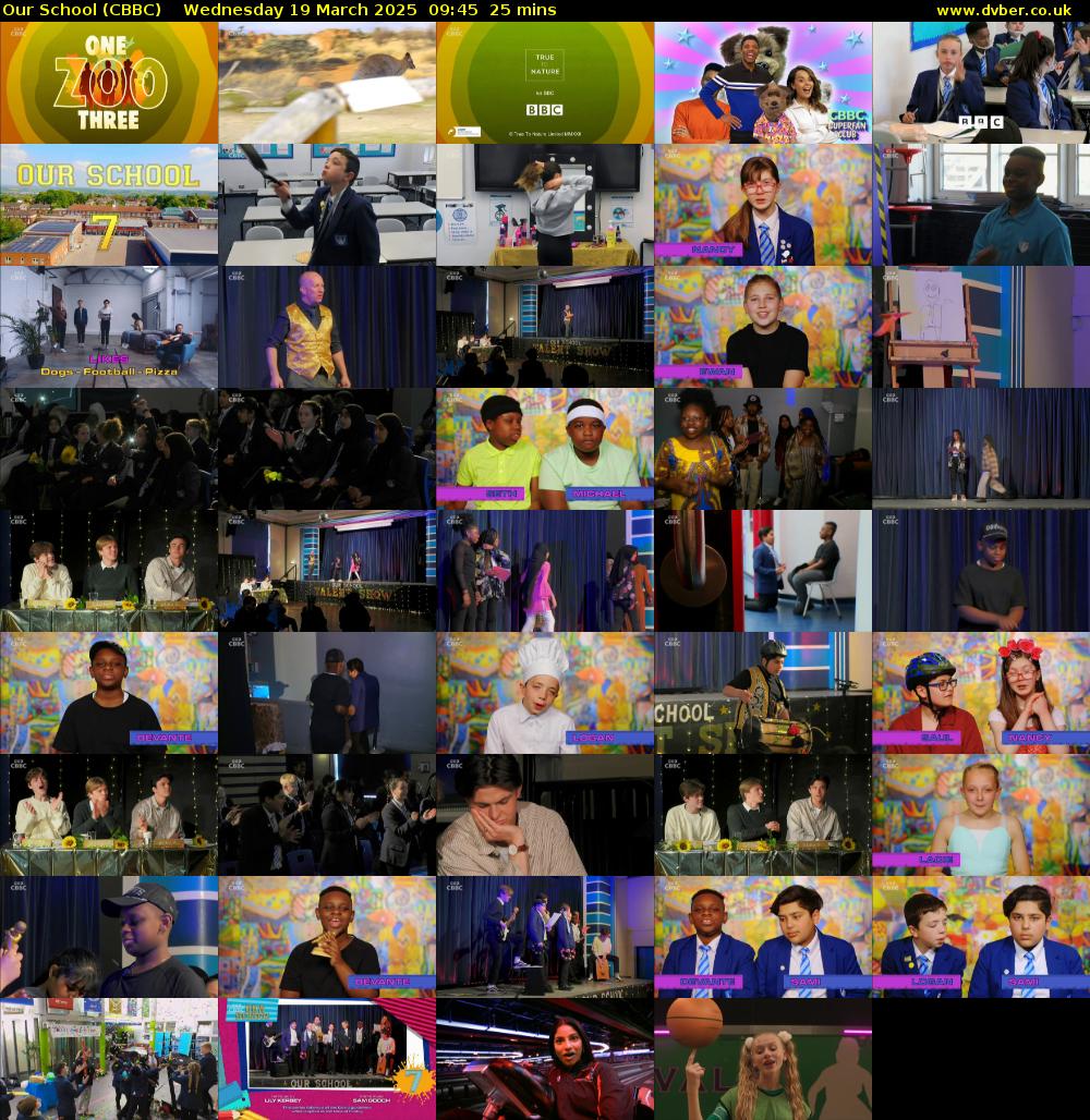 Our School (CBBC) Wednesday 19 March 2025 09:45 - 10:10