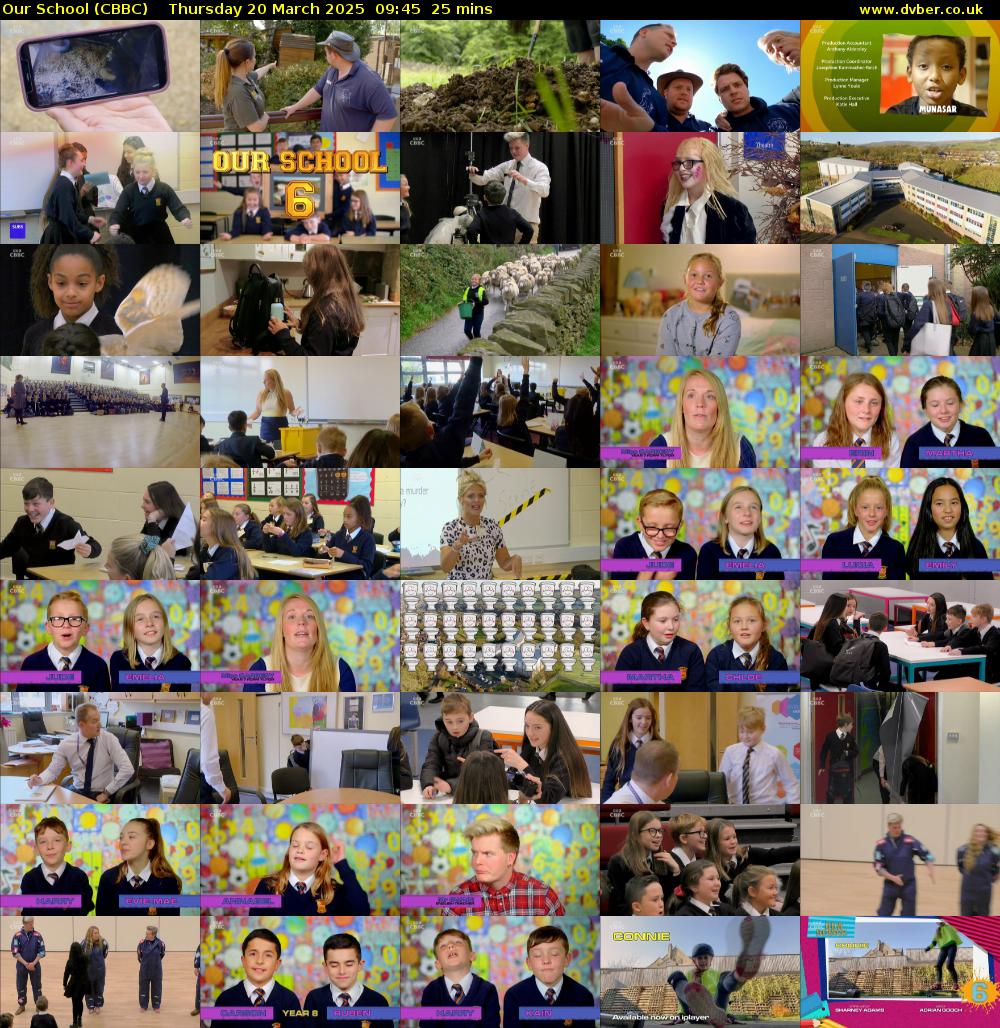 Our School (CBBC) Thursday 20 March 2025 09:45 - 10:10
