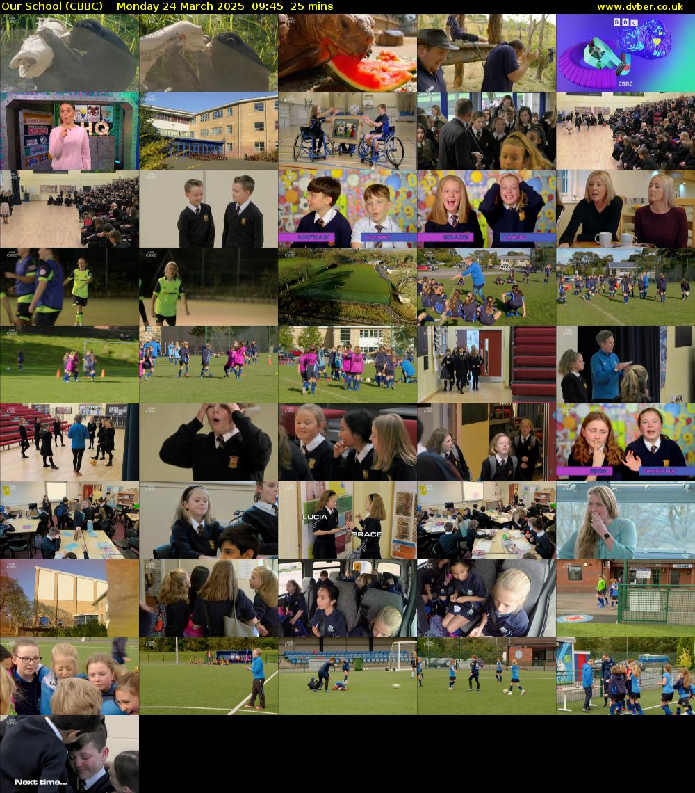 Our School (CBBC) Monday 24 March 2025 09:45 - 10:10