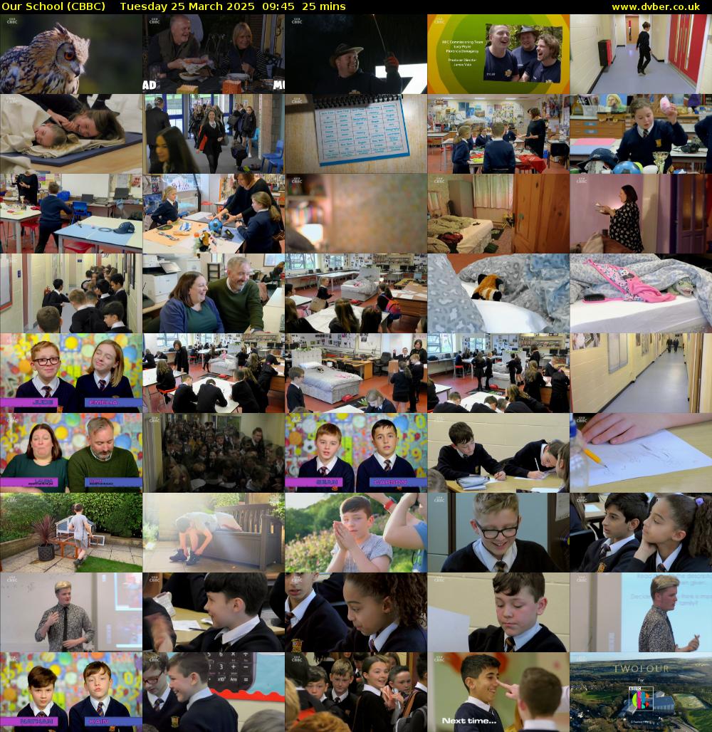 Our School (CBBC) Tuesday 25 March 2025 09:45 - 10:10