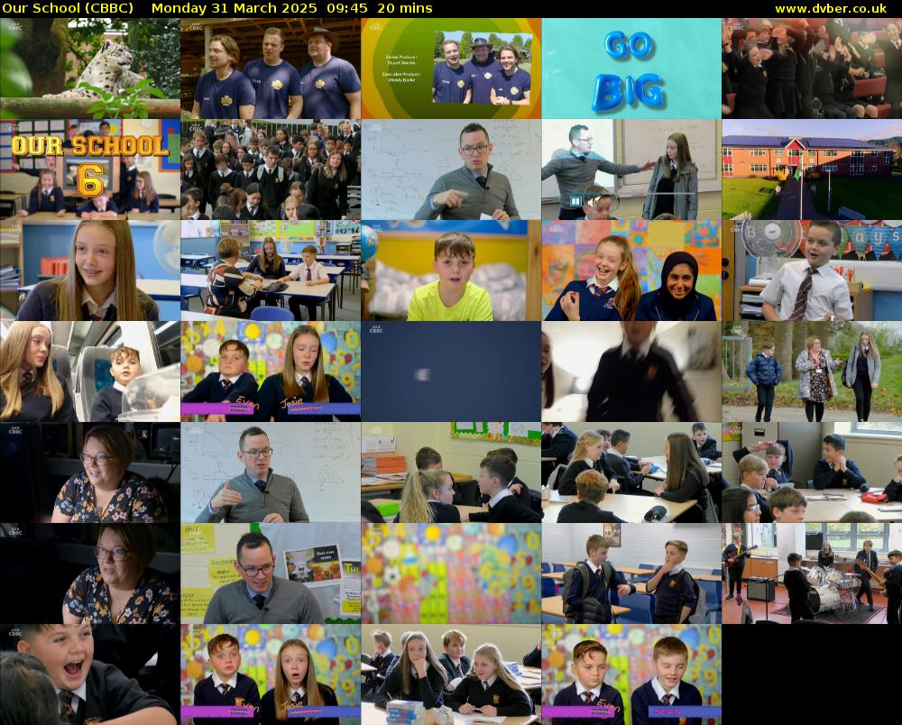 Our School (CBBC) Monday 31 March 2025 09:45 - 10:05