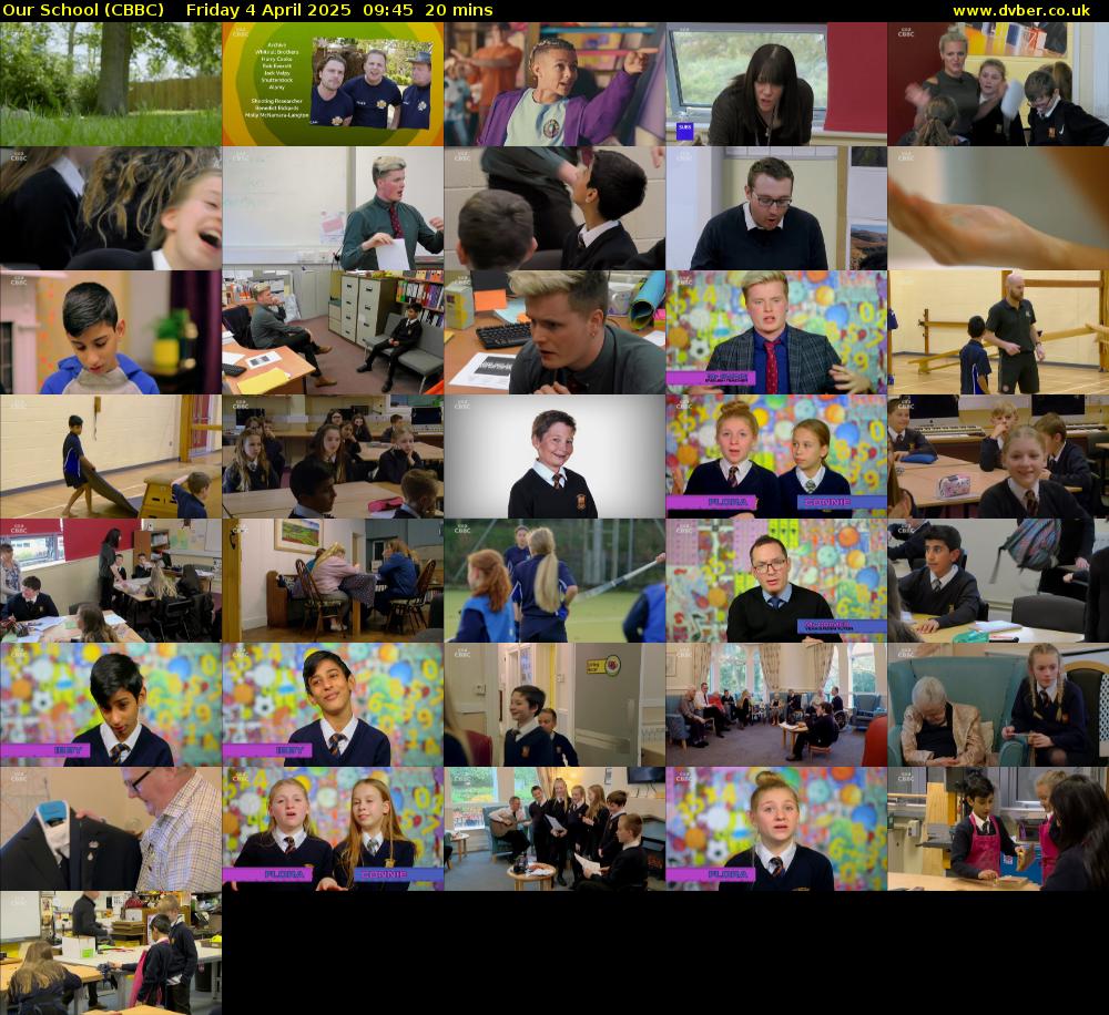 Our School (CBBC) Friday 4 April 2025 09:45 - 10:05