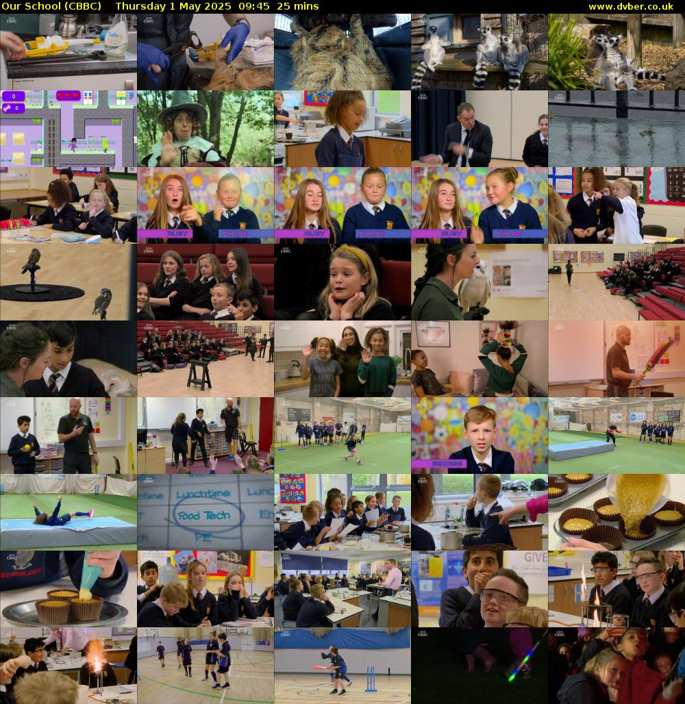 Our School (CBBC) Thursday 1 May 2025 09:45 - 10:10