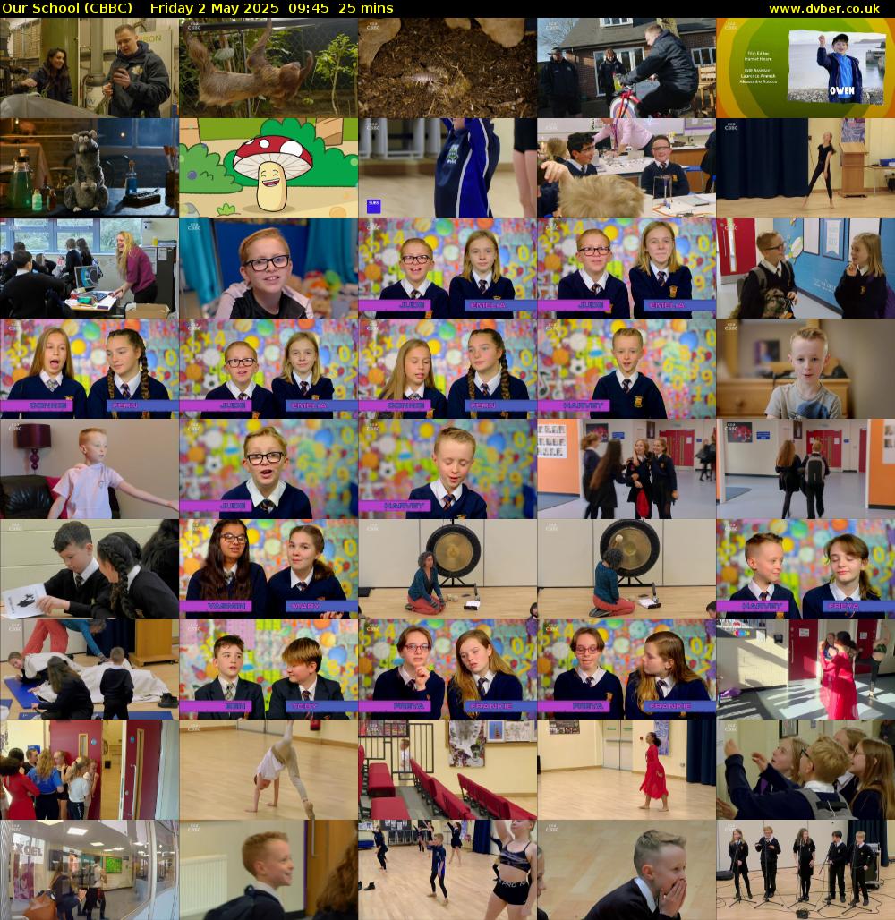 Our School (CBBC) Friday 2 May 2025 09:45 - 10:10