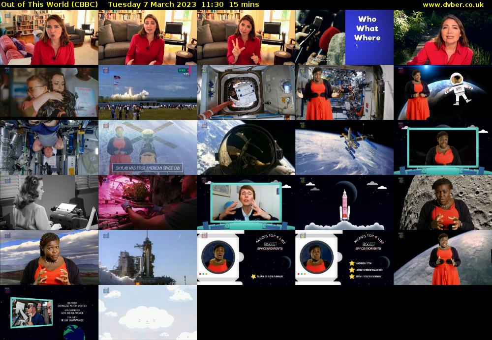 Out of This World (CBBC) Tuesday 7 March 2023 11:30 - 11:45