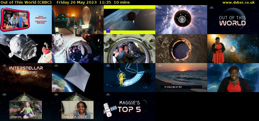 Out of This World (CBBC) Friday 26 May 2023 11:35 - 11:45