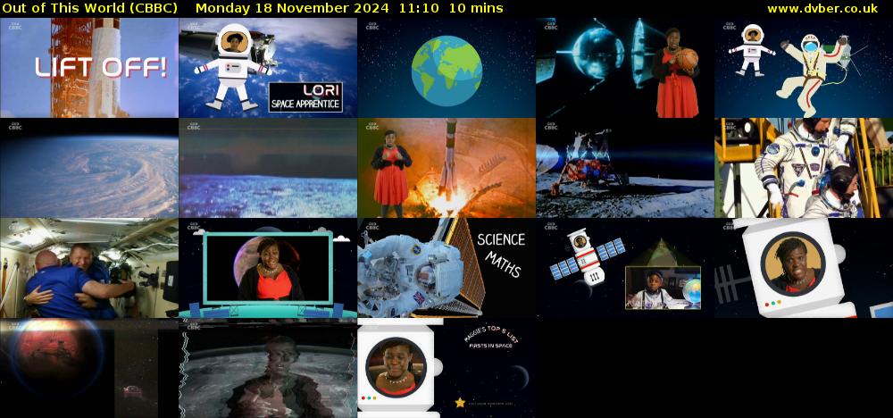 Out of This World (CBBC) Monday 18 November 2024 11:10 - 11:20