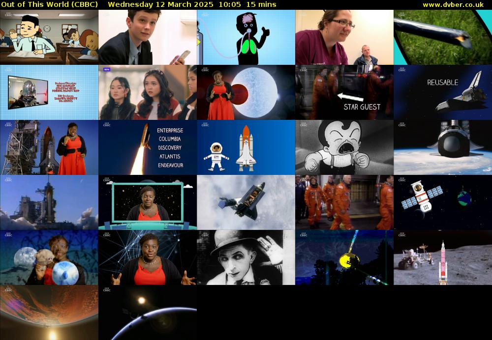 Out of This World (CBBC) Wednesday 12 March 2025 10:05 - 10:20