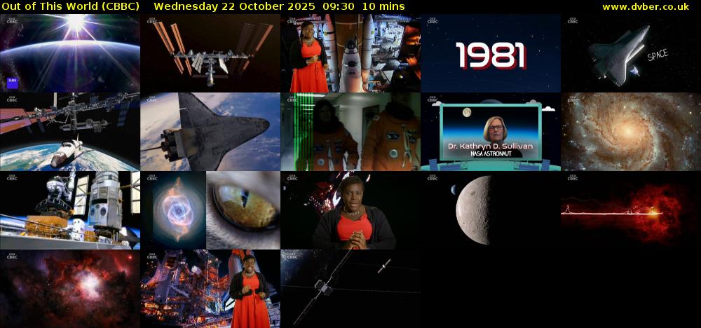 Out of This World (CBBC) Wednesday 22 October 2025 09:30 - 09:40