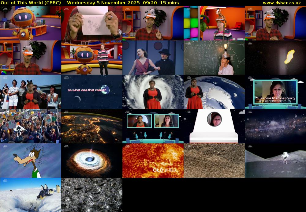 Out of This World (CBBC) Wednesday 5 November 2025 09:20 - 09:35