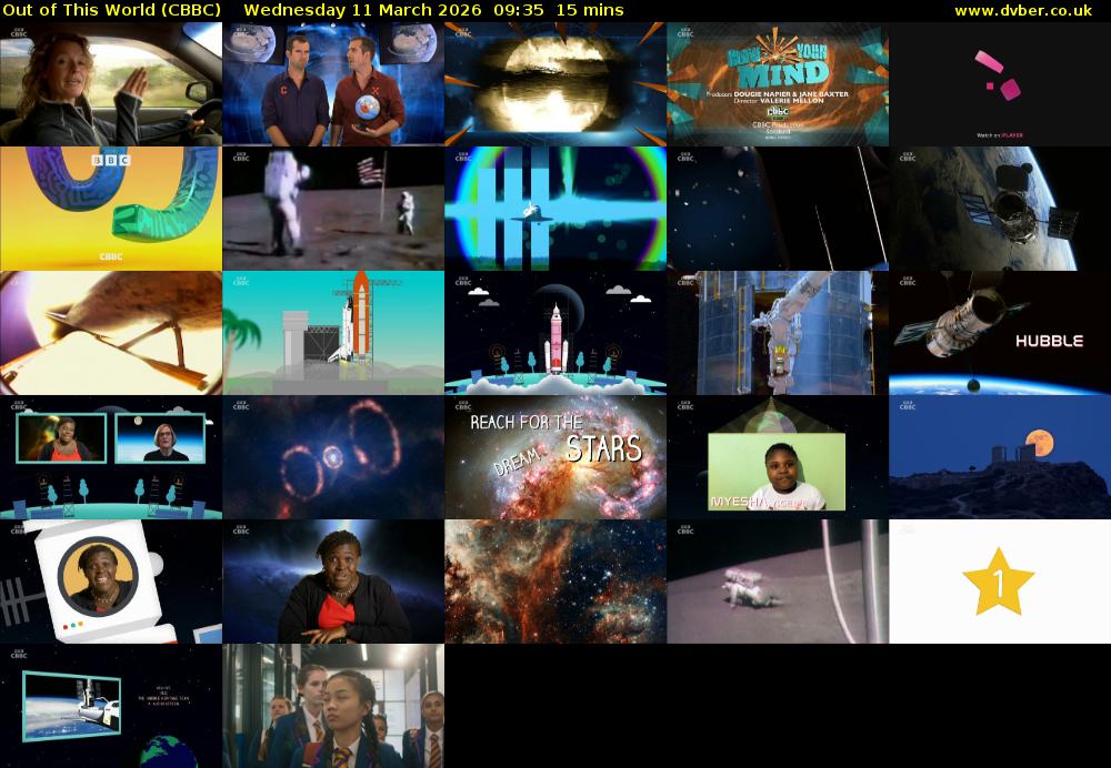 Out of This World (CBBC) Wednesday 11 March 2026 09:35 - 09:50