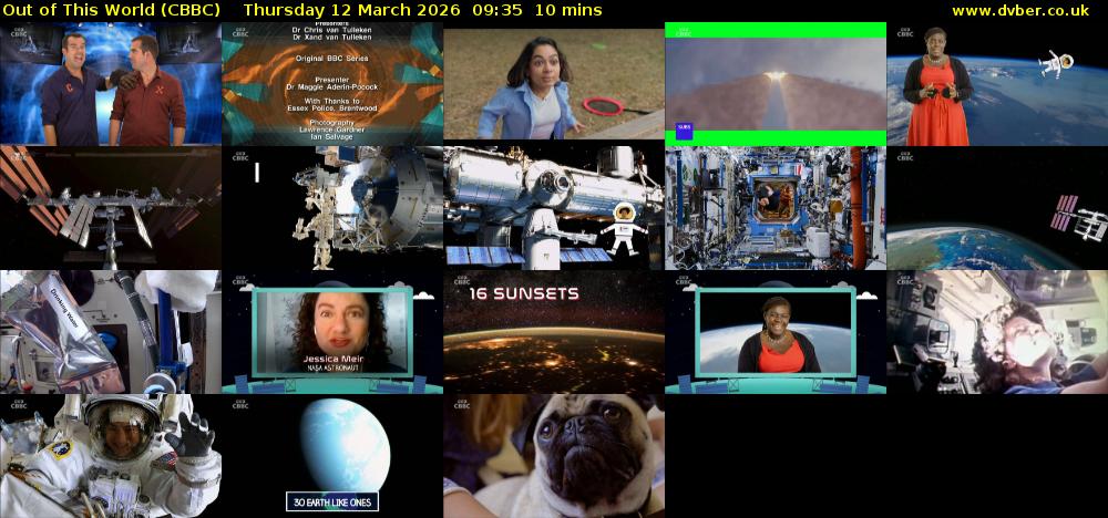 Out of This World (CBBC) Thursday 12 March 2026 09:35 - 09:45