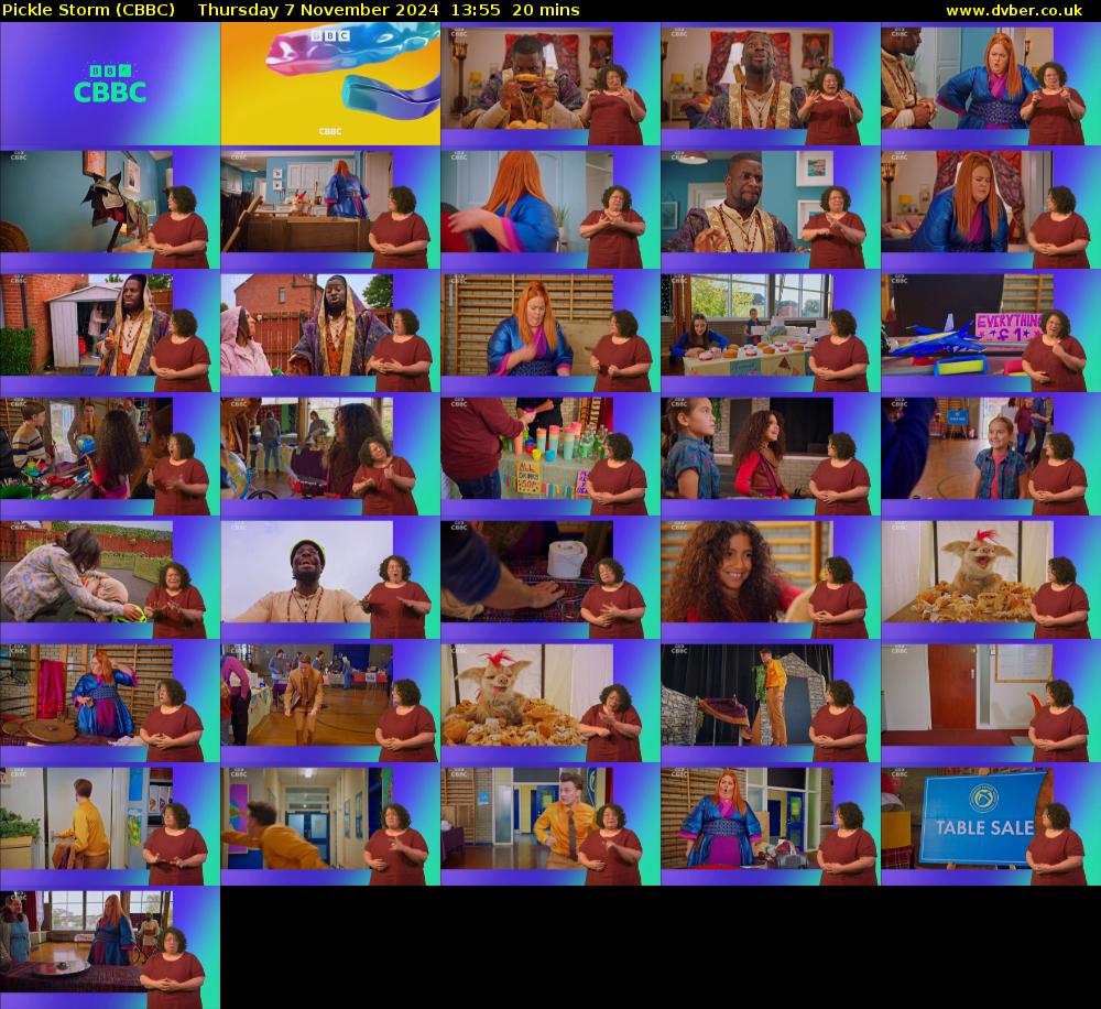 Pickle Storm (CBBC) Thursday 7 November 2024 13:55 - 14:15