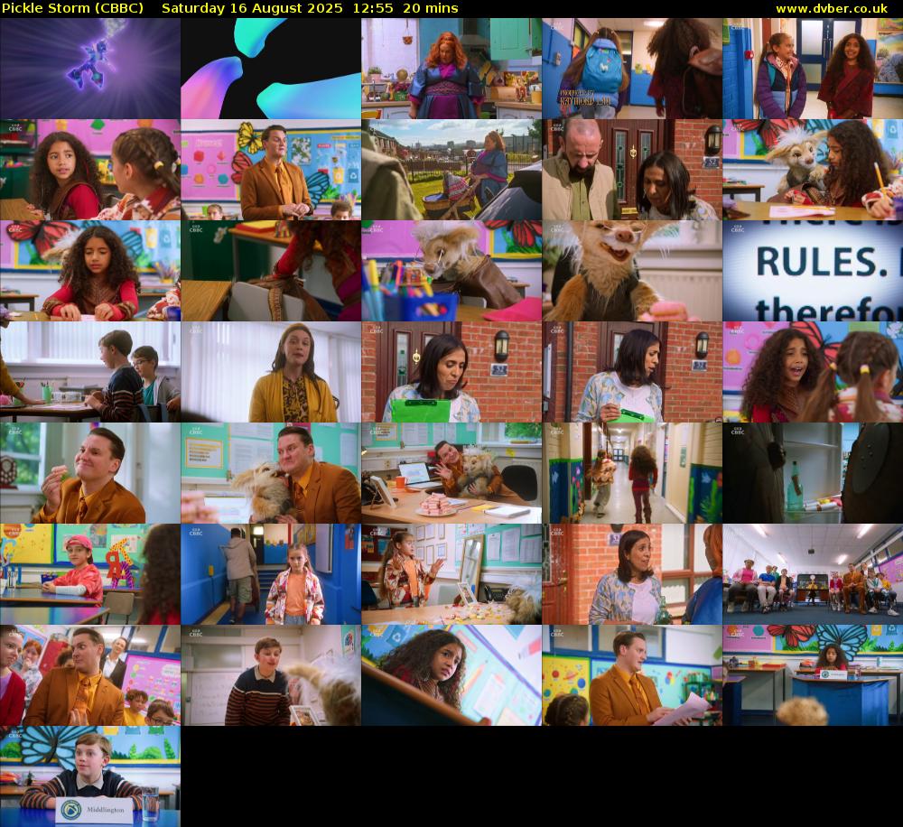 Pickle Storm (CBBC) Saturday 16 August 2025 12:55 - 13:15