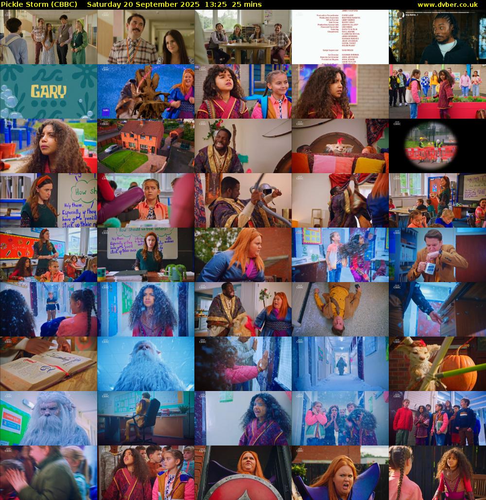 Pickle Storm (CBBC) Saturday 20 September 2025 13:25 - 13:50