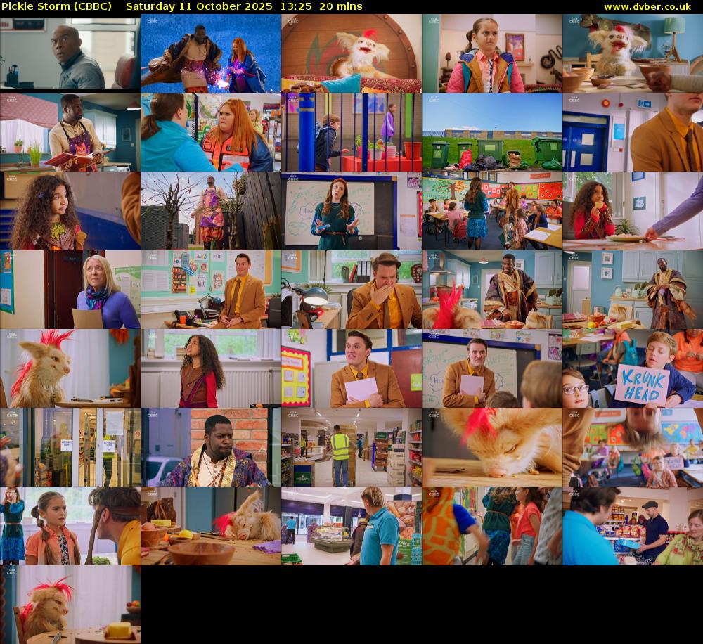 Pickle Storm (CBBC) Saturday 11 October 2025 13:25 - 13:45