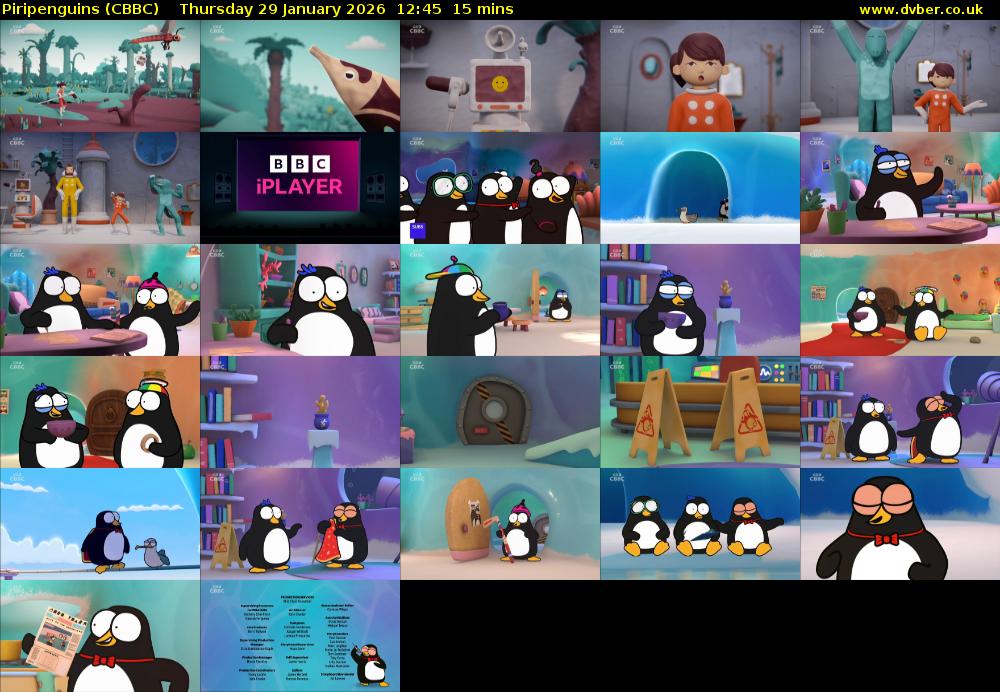 Piripenguins (CBBC) Thursday 29 January 2026 12:45 - 13:00