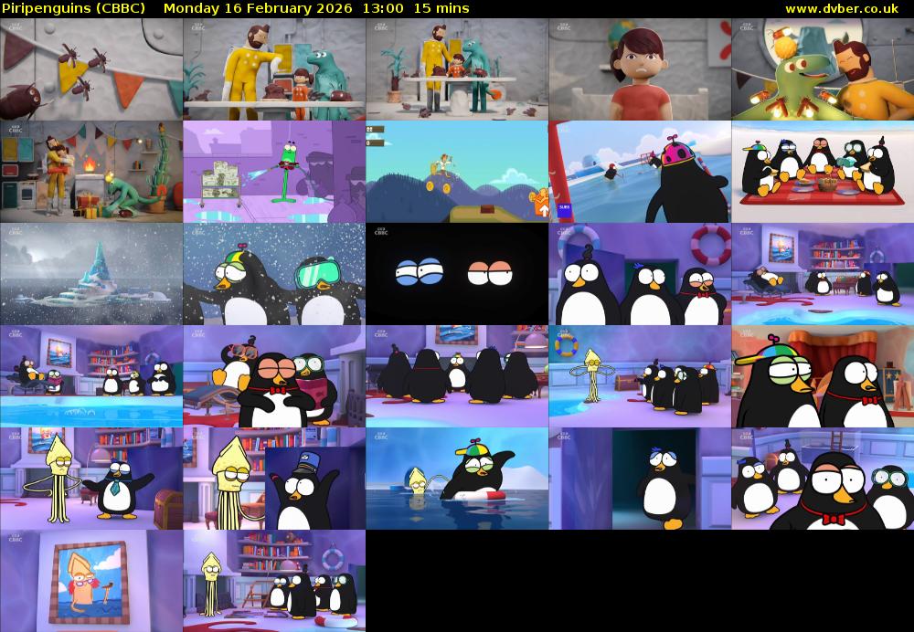 Piripenguins (CBBC) Monday 16 February 2026 13:00 - 13:15