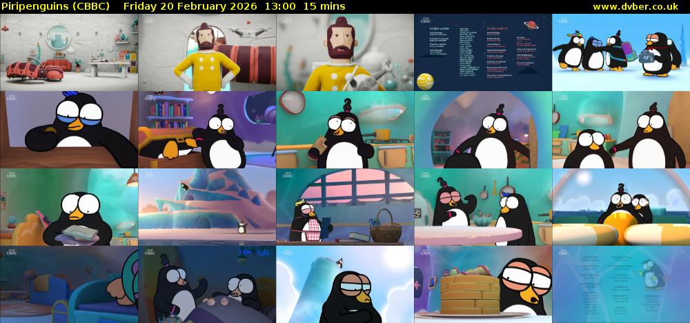 Piripenguins (CBBC) Friday 20 February 2026 13:00 - 13:15