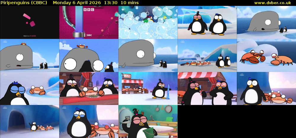 Piripenguins (CBBC) Monday 6 April 2026 13:30 - 13:40
