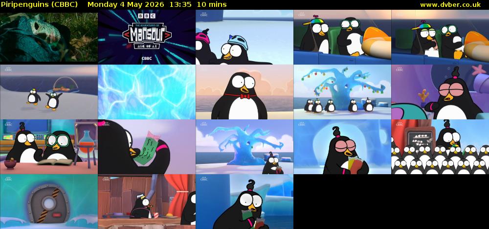 Piripenguins (CBBC) Monday 4 May 2026 13:35 - 13:45