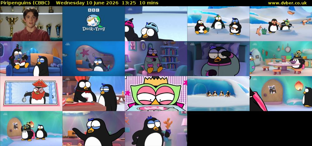 Piripenguins (CBBC) Wednesday 10 June 2026 13:25 - 13:35